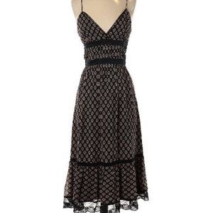 Max&Cleo Silk Lace Midi Dress Sz 8